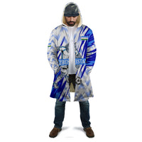 Personalized Uzbekistan Soccer Cloak Wolf Mascot Chevron Zigzag Pattern