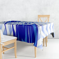 Personalized Uzbekistan Soccer Tablecloth Wolf Mascot Chevron Zigzag Pattern
