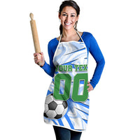 Personalized Uzbekistan Soccer Apron White Wolves Football Halftone Pattern