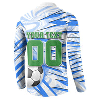 Personalized Uzbekistan Soccer Button Sweatshirt White Wolves Football Halftone Pattern