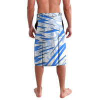 Personalized Uzbekistan Soccer Lavalava White Wolves Football Halftone Pattern