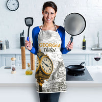Georgia Tbilisi Clock Tower Apron Kartlis Deda Vintage Sketch Style