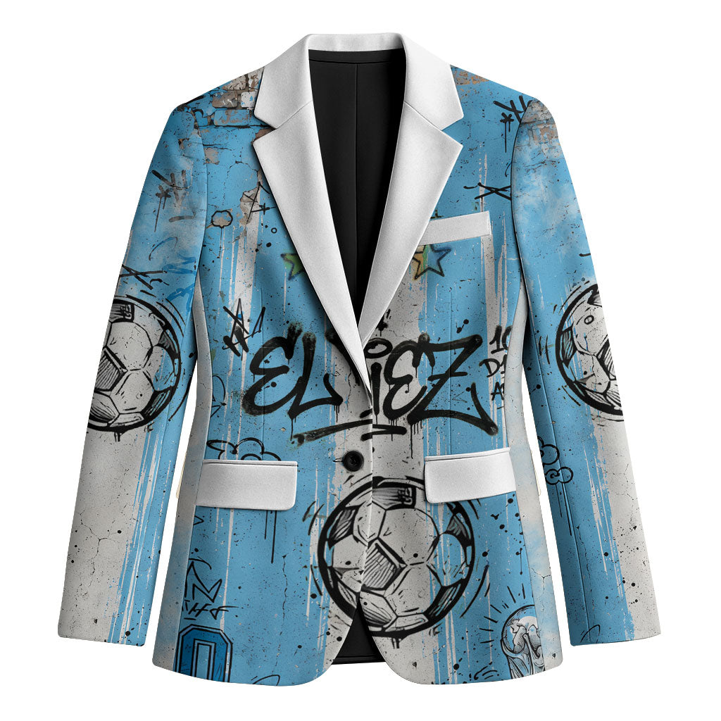 El Diez Argentina GOAT 10 Football Blazer Goat Mascot King Crown Graffiti Art