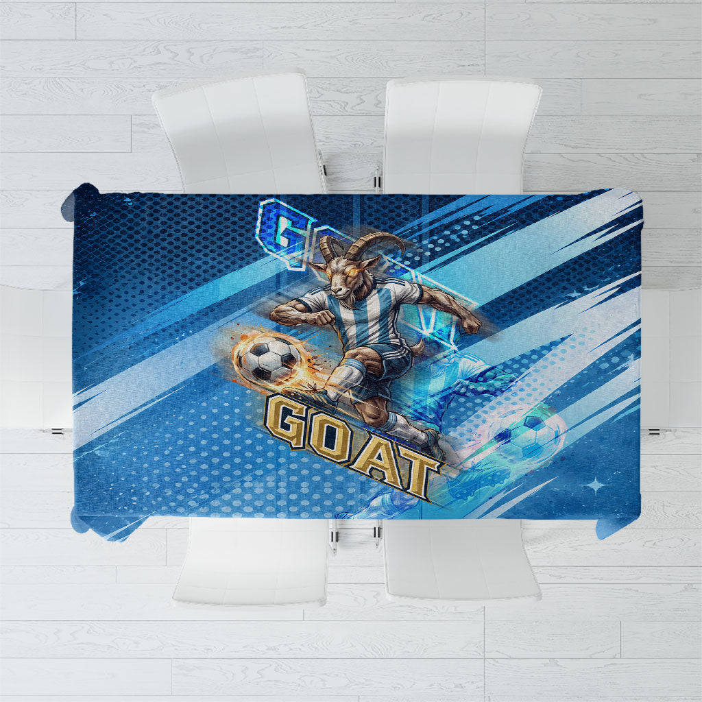 Argentina Football GOAT 10 Pride Tablecloth Power of the King - 4 Star Champions Mascot