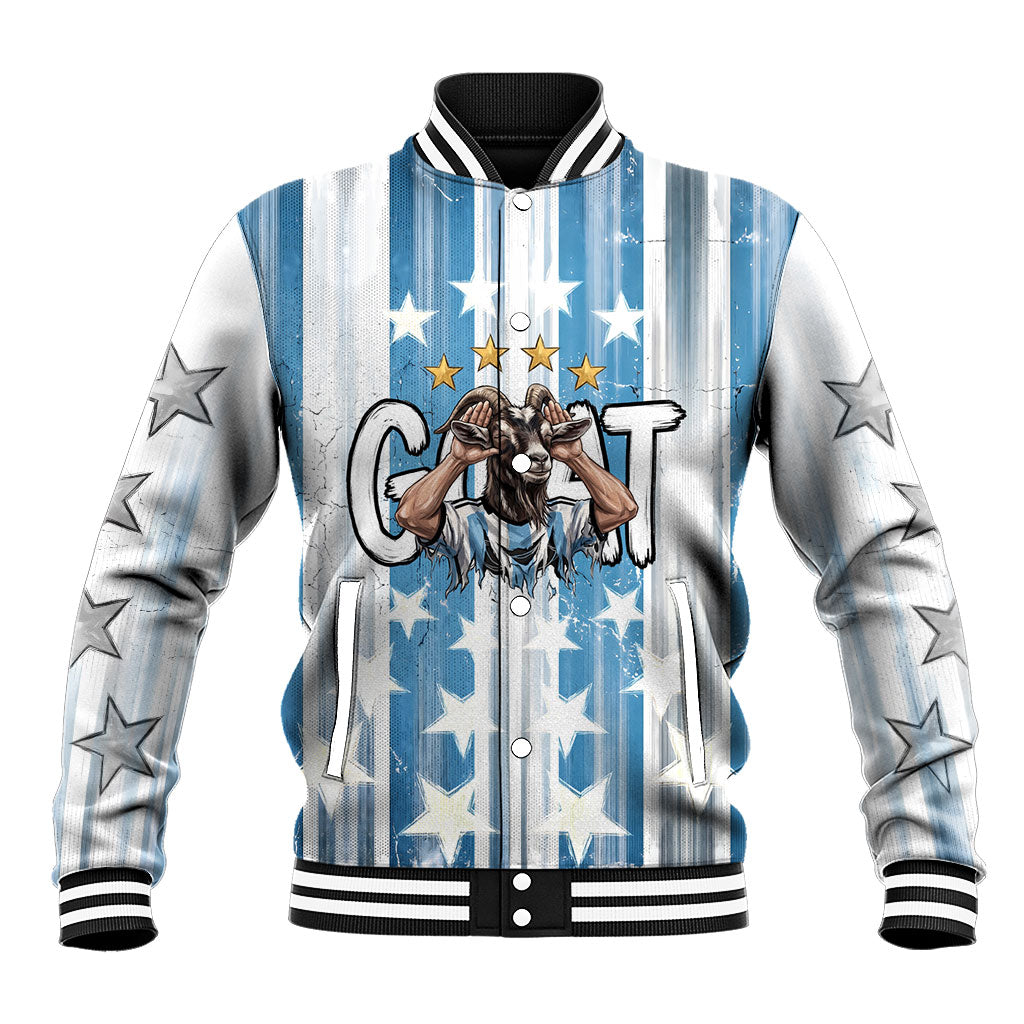 Argentina Football GOAT Baseball Jacket Four Times World Champions