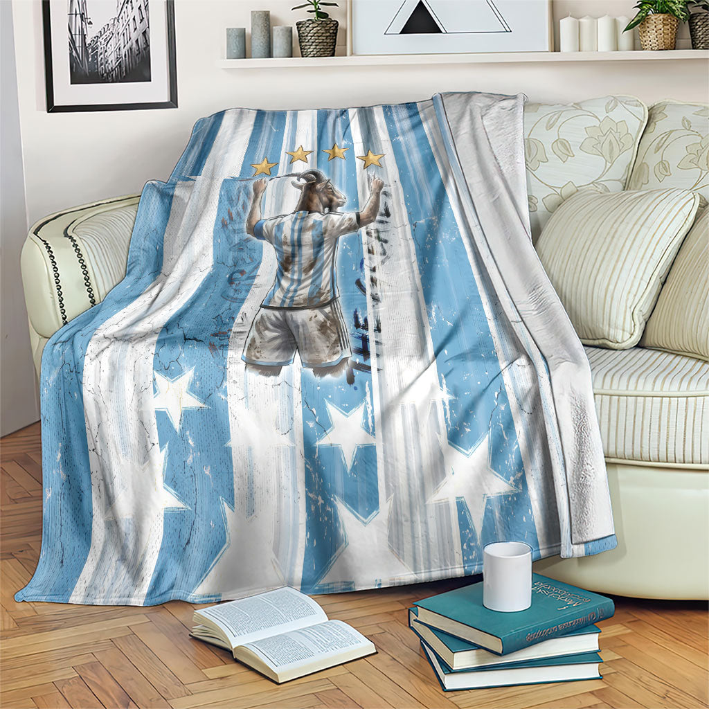 Argentina Football GOAT Blanket Four Times World Champions