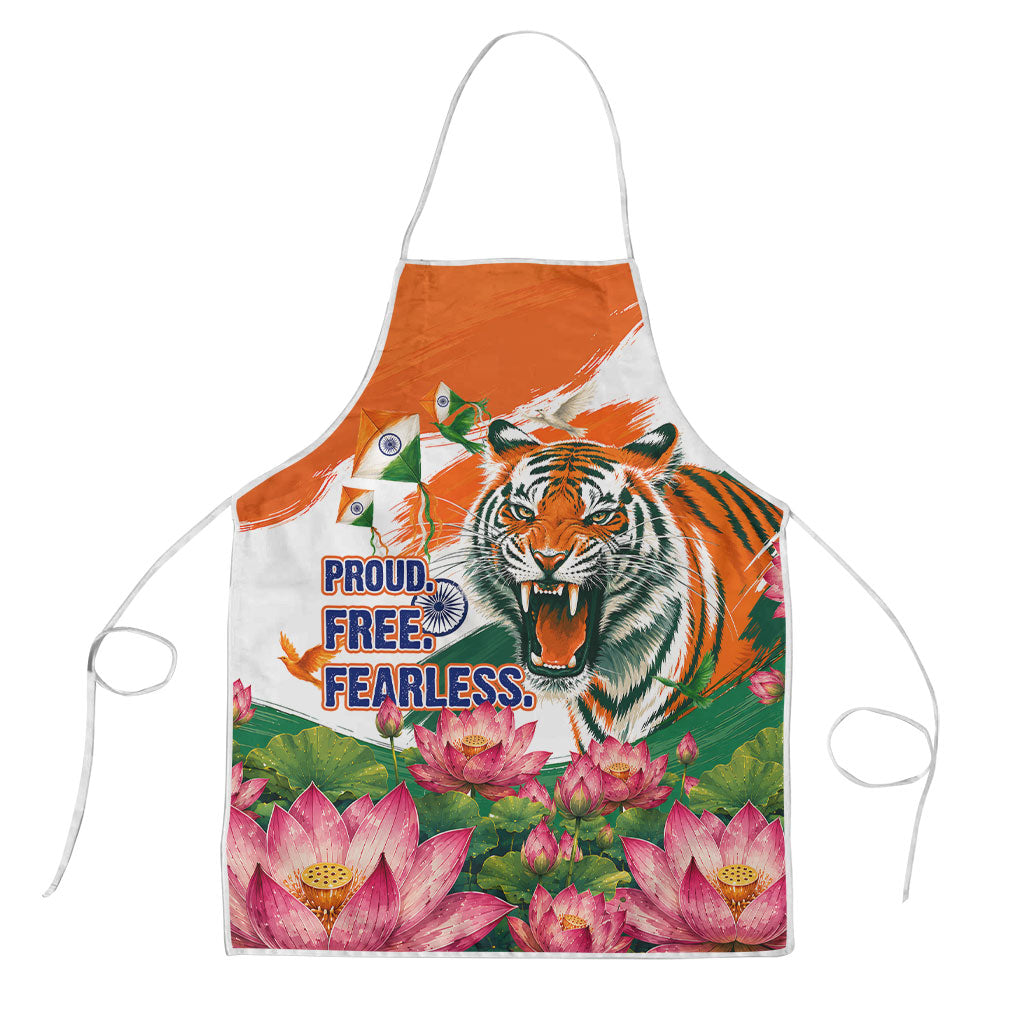 India Proud Free Fearless Apron Bengal Tiger Military Soldier Jets Art