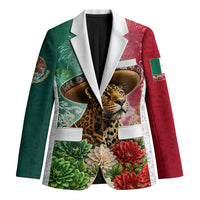 Viva Mexico Independence Day Blazer Sombrero Jaguar Mayan Pyramid Fireworks