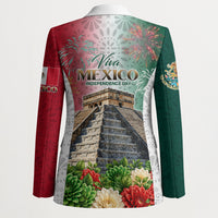 Viva Mexico Independence Day Blazer Sombrero Jaguar Mayan Pyramid Fireworks