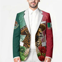 Viva Mexico Independence Day Blazer Sombrero Jaguar Mayan Pyramid Fireworks
