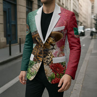 Viva Mexico Independence Day Blazer Sombrero Jaguar Mayan Pyramid Fireworks