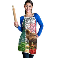 Viva Mexico Independence Day Apron Golden Eagle Angel Aztec Pattern