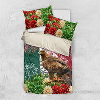 Viva Mexico Independence Day Bedding Set Golden Eagle Angel Aztec Pattern