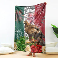 Viva Mexico Independence Day Blanket Golden Eagle Angel Aztec Pattern