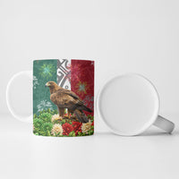 Viva Mexico Independence Day Ceramic Mug Golden Eagle Angel Aztec Pattern