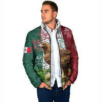 Viva Mexico Independence Day Padded Jacket Golden Eagle Angel Aztec Pattern