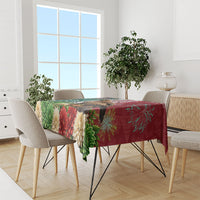 Viva Mexico Independence Day Tablecloth Golden Eagle Angel Aztec Pattern