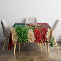 Viva Mexico Independence Day Tablecloth Golden Eagle Angel Aztec Pattern