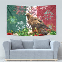 Viva Mexico Independence Day Tapestry Golden Eagle Angel Aztec Pattern