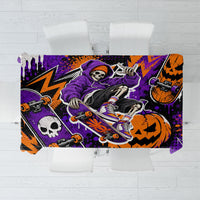 Halloween Skeleton Skateboarder Tablecloth Graffiti Ghost Pumpkin Streetwear Graphic