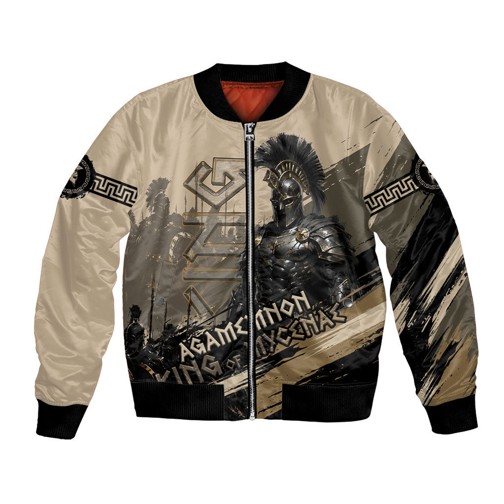 Agamemnon King Of Mycenae Bomber Jacket Ancient Greek Warrior Armor Classic Mythology