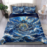 Oceanus Father Of All Waters The Titan Lord Bedding Set Ancient Greek Mythology Titan Sea God Art