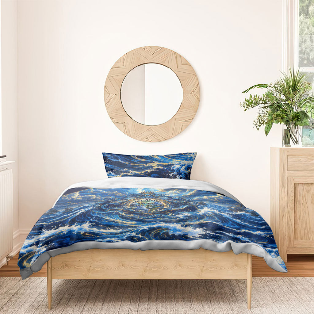 Oceanus Father Of All Waters The Titan Lord Bedding Set Ancient Greek Mythology Titan Sea God Art
