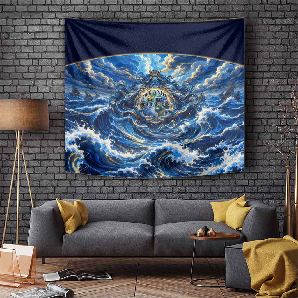 Oceanus Father Of All Waters The Titan Lord Tapestry Ancient Greek Mythology Titan Sea God Art
