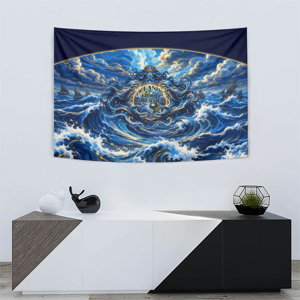 Oceanus Father Of All Waters The Titan Lord Tapestry Ancient Greek Mythology Titan Sea God Art