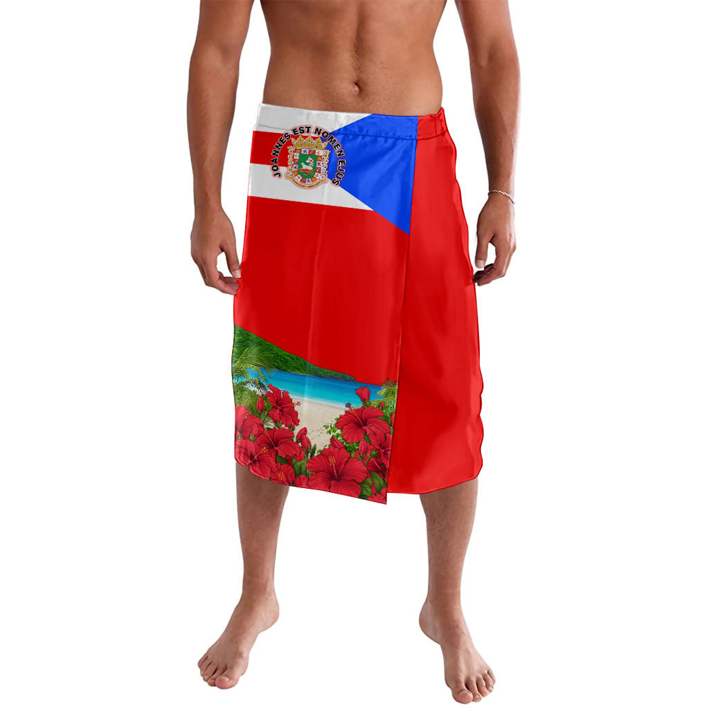 Puerto Rico Hispanic Heritage Month Lavalava Boricua Pride Tropical Beach Flag Art