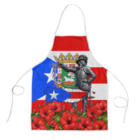 Puerto Rico Hispanic Heritage Apron Boricua Pride Flag Map And Statue Art