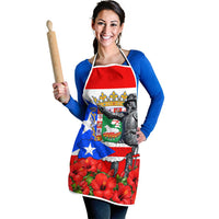 Puerto Rico Hispanic Heritage Apron Boricua Pride Flag Map And Statue Art