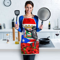 Puerto Rico Hispanic Heritage Apron Boricua Pride Flag Map And Statue Art