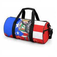 Puerto Rico Hispanic Heritage Duffle Bag Boricua Pride Flag Map And Statue Art