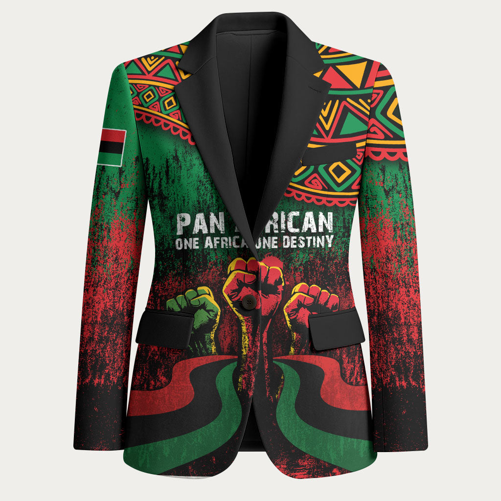 Pan African One Africa One Destiny Raised Fists Map Blazer African Vintage Grunge Heritage Unity