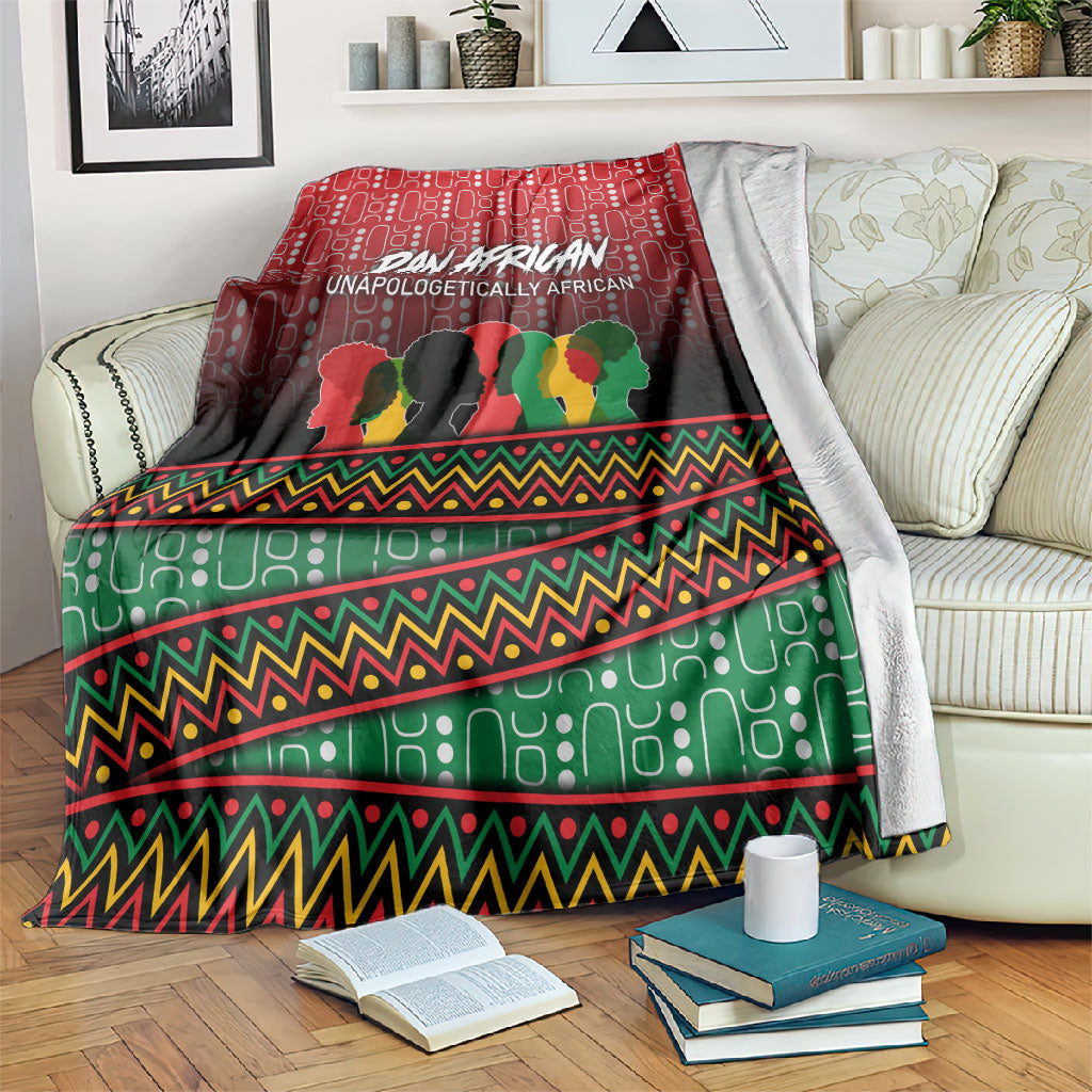 Unapologetically African Pan African Profile Blanket Black Liberation Tribal Geometric Africa Map Raised Fist