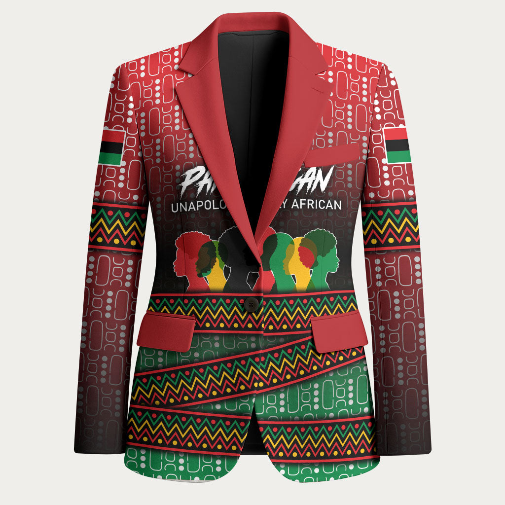Unapologetically African Pan African Profile Blazer Black Liberation Tribal Geometric Africa Map Raised Fist