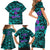 Three 6 Mafia Skull Family Matching Short Sleeve Bodycon Dress and Hawaiian Shirt Three 6 Mafia - Wonder Print Shop