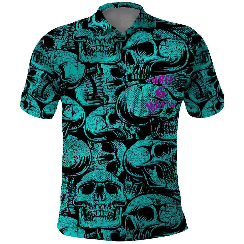 Three 6 Mafia Skull Polo Shirt Three 6 Mafia - Wonder Print Shop