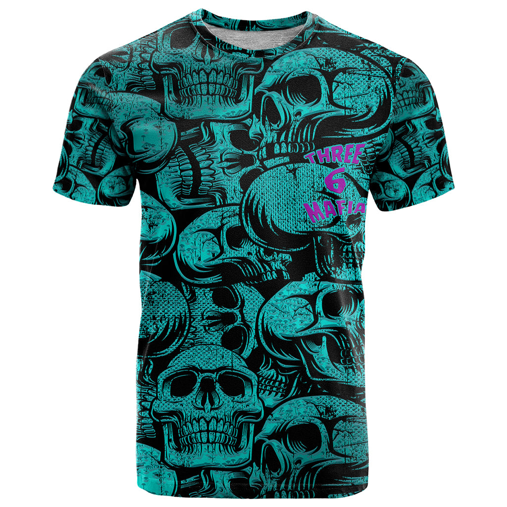 Three 6 Mafia Skull T Shirt Three 6 Mafia - Wonder Print Shop