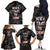 Skull Pattern Family Matching Off Shoulder Long Sleeve Dress and Hawaiian Shirt Never Trust The Living - Wonder Print Shop