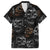 Skull Pattern Family Matching Off Shoulder Long Sleeve Dress and Hawaiian Shirt Never Trust The Living - Wonder Print Shop