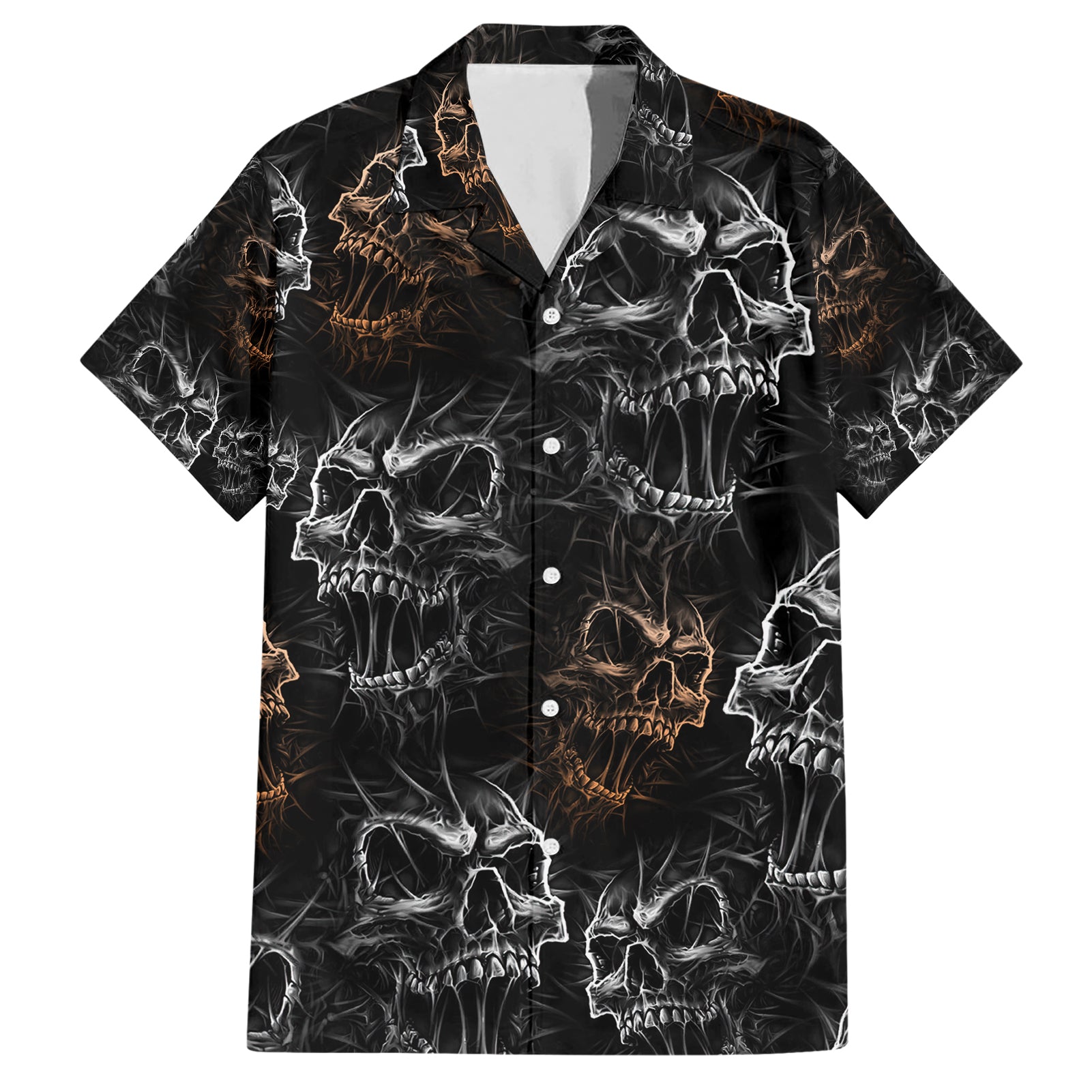 Skull Pattern Hawaiian Shirt Never Trust The Living - Wonder Print Shop