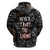 Skull Pattern Hoodie Never Trust The Living - Wonder Print Shop