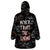 Skull Pattern Wearable Blanket Hoodie Never Trust The Living - Wonder Print Shop