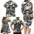 Skull Cowboy Family Matching Long Sleeve Bodycon Dress and Hawaiian Shirt Out Law - Wonder Print Shop