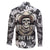 Skull Cowboy Family Matching Long Sleeve Bodycon Dress and Hawaiian Shirt Out Law - Wonder Print Shop