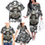 Skull Cowboy Family Matching Off Shoulder Long Sleeve Dress and Hawaiian Shirt Out Law - Wonder Print Shop