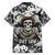 Skull Cowboy Family Matching Short Sleeve Bodycon Dress and Hawaiian Shirt Out Law - Wonder Print Shop