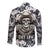 Skull Cowboy Long Sleeve Button Shirt Out Law - Wonder Print Shop